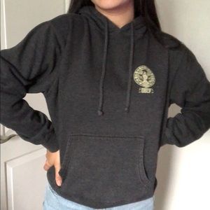 OBEY WOMEN’S CHARCOAL GREY HOODIE